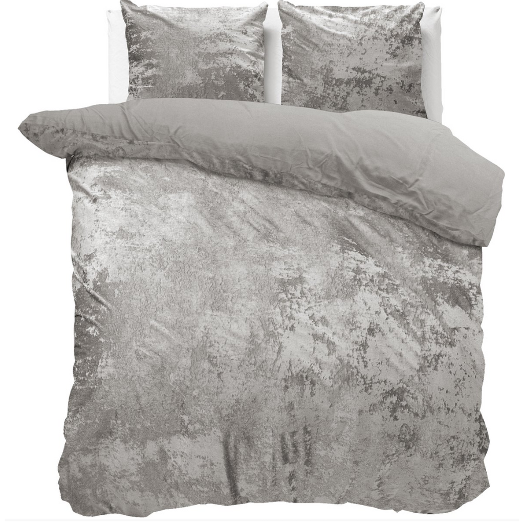 Crushed Velvet Metallic Zilver